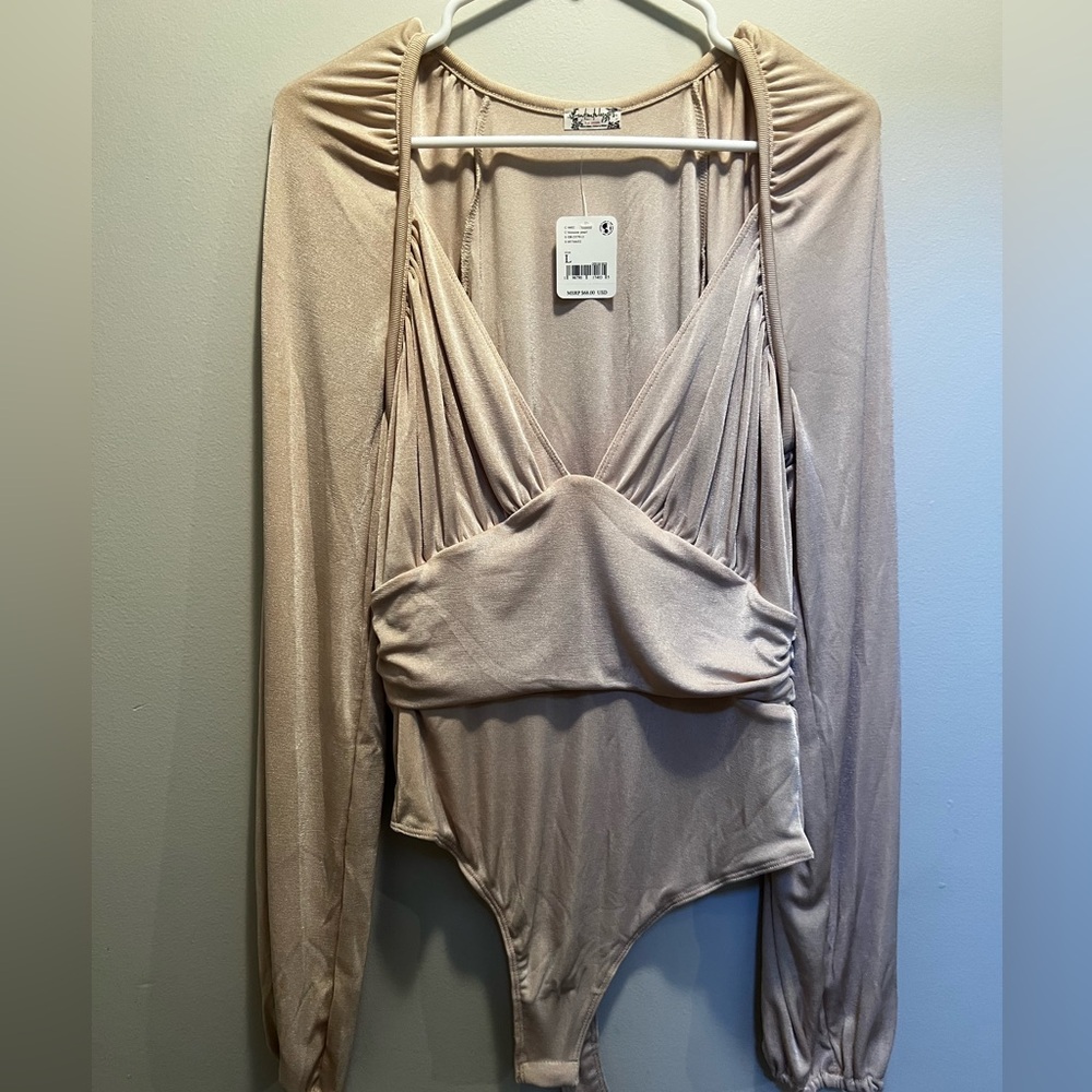 Free People Intimately Free Shimmer Bodysuit